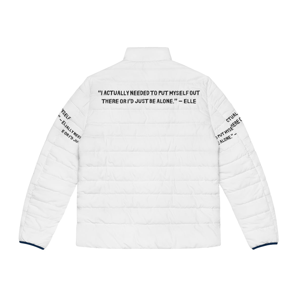 Heartstopper Gang Puffer Jacket with Fan Art and Quotes - Back