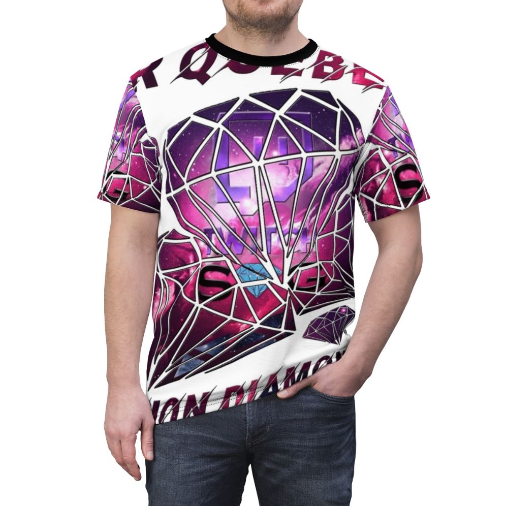 Twitcher's Virtual Reality Gaming T-shirt featuring Simon Diamond G from VR Quebec - men front