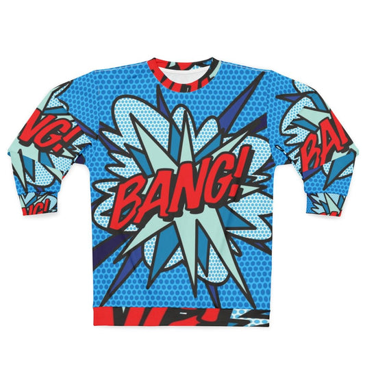 Bang comic book pop art graphic modern sweatshirt