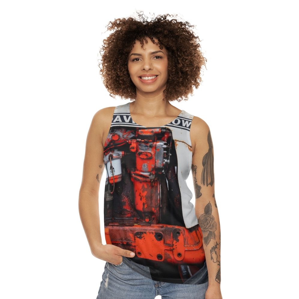 Vintage David Brown 885 tractor unisex tank top - women