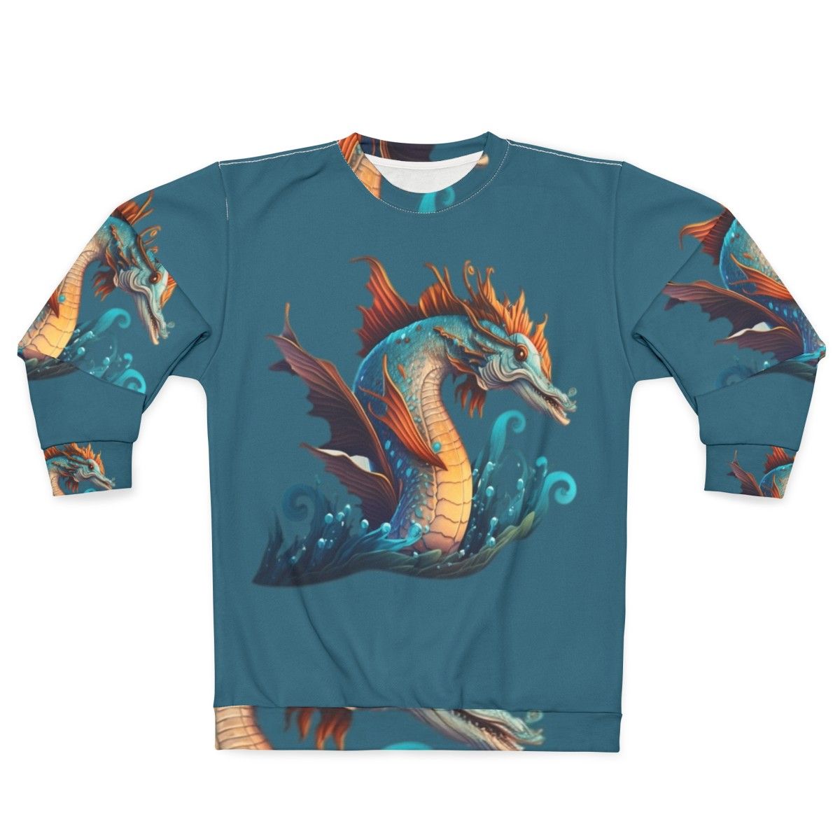 Mythical sea creature sweatshirt with fantasy animals and legendary beasts