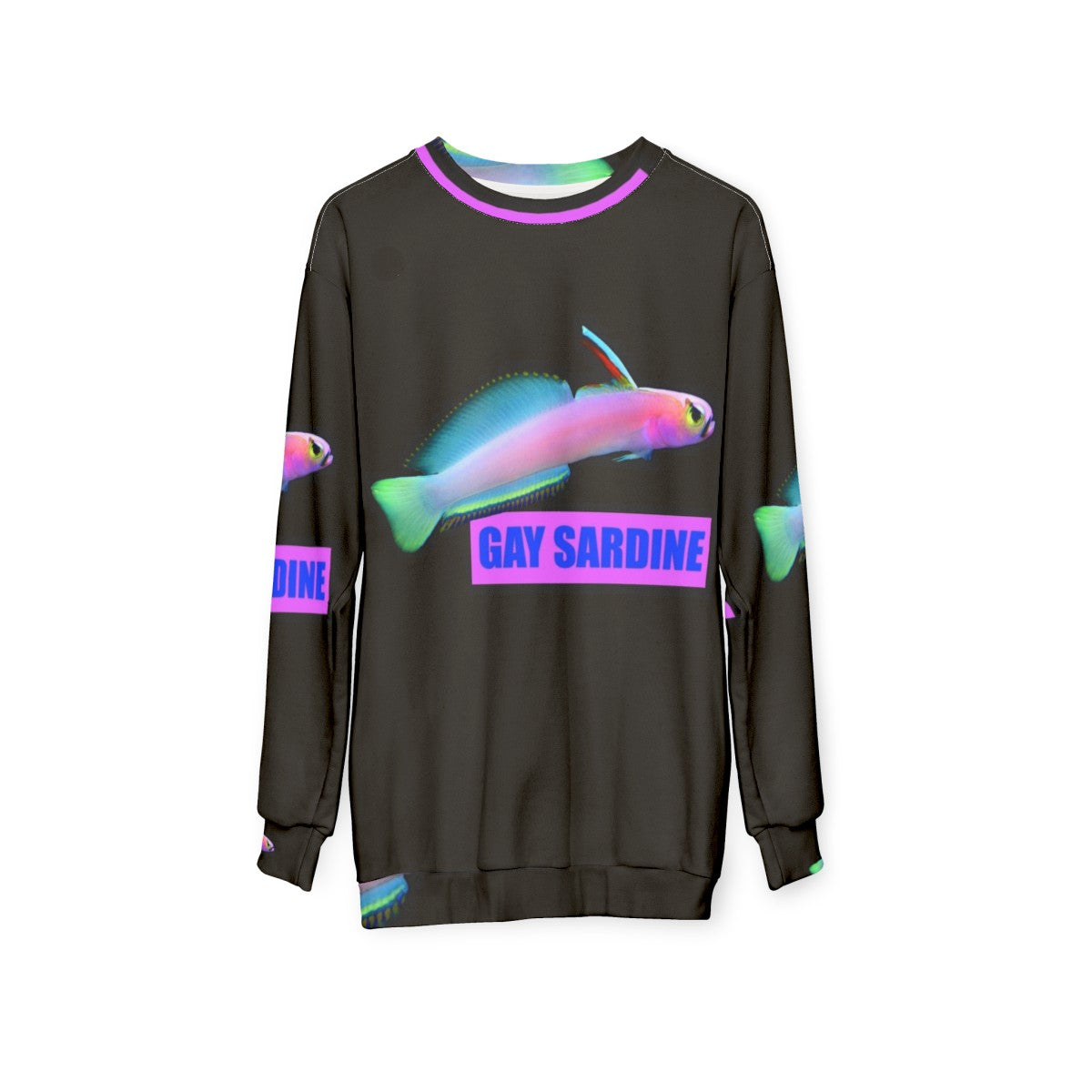 "Gay Sardine Graphic Sweatshirt for LGBT Pride" - hanging