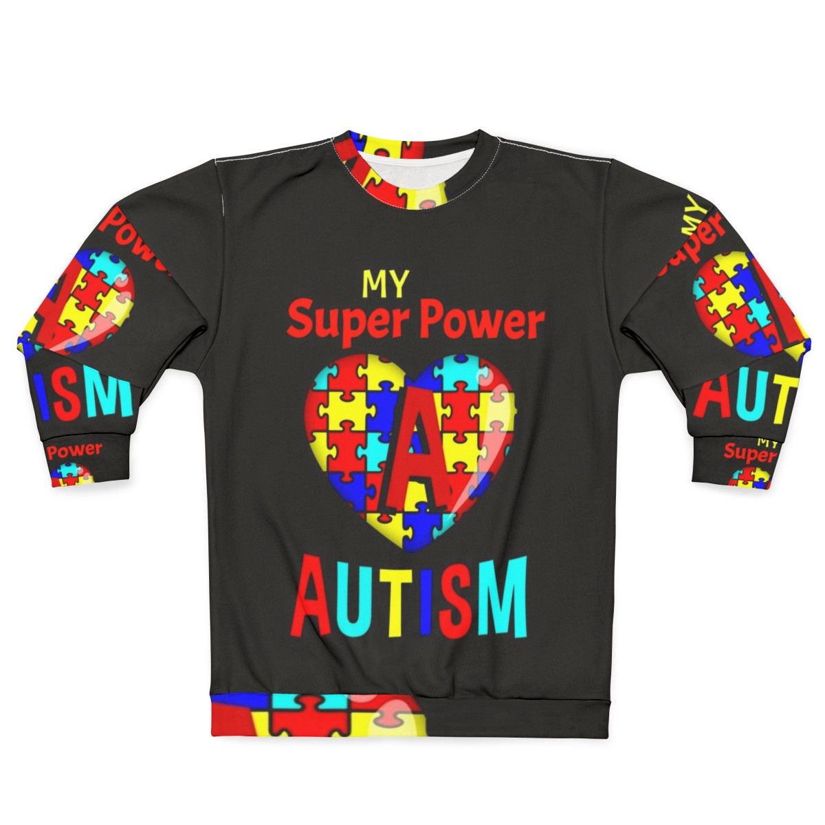 Autism Awareness Sweatshirt with Superhero Design