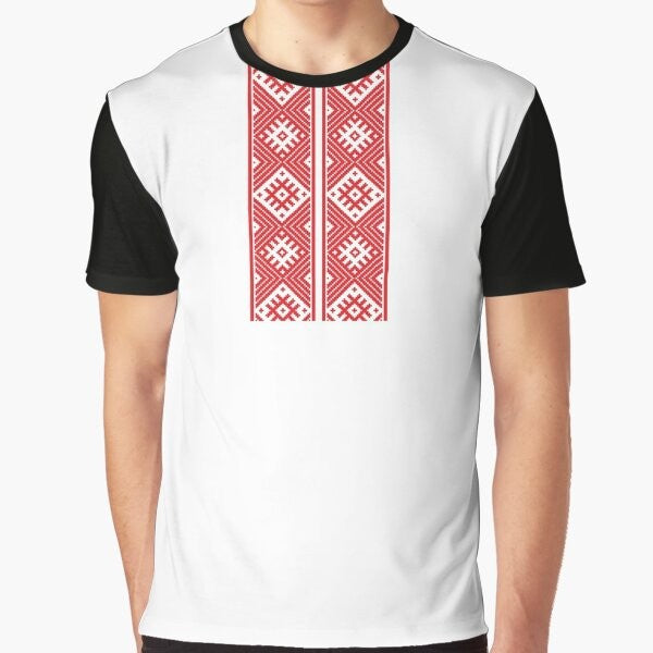 Belarusian ornament "Symbol of Jaryla" graphic t-shirt