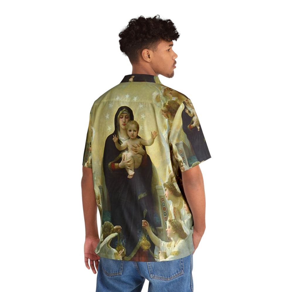 Elegant Virgin Mary and Angels Hawaiian Shirt - People Back