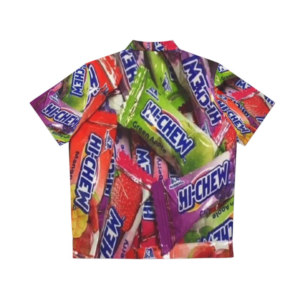 Colorful Hawaiian Shirt with Hi Chew Candy Prints - Back