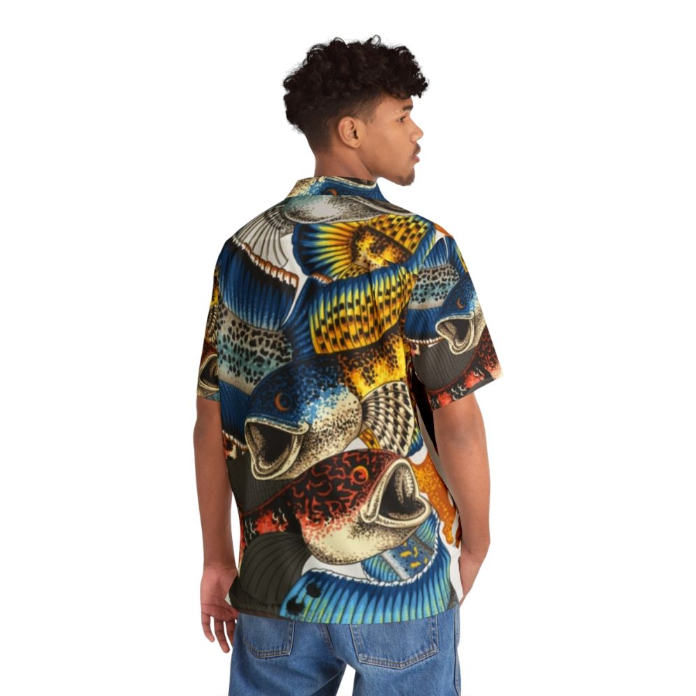 Channa Fire Ice Hawaiian Koi Fish Shirt - People Back