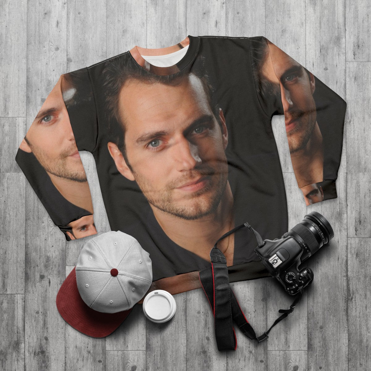 Henry Cavill Celebrity Sweatshirt - flat lay