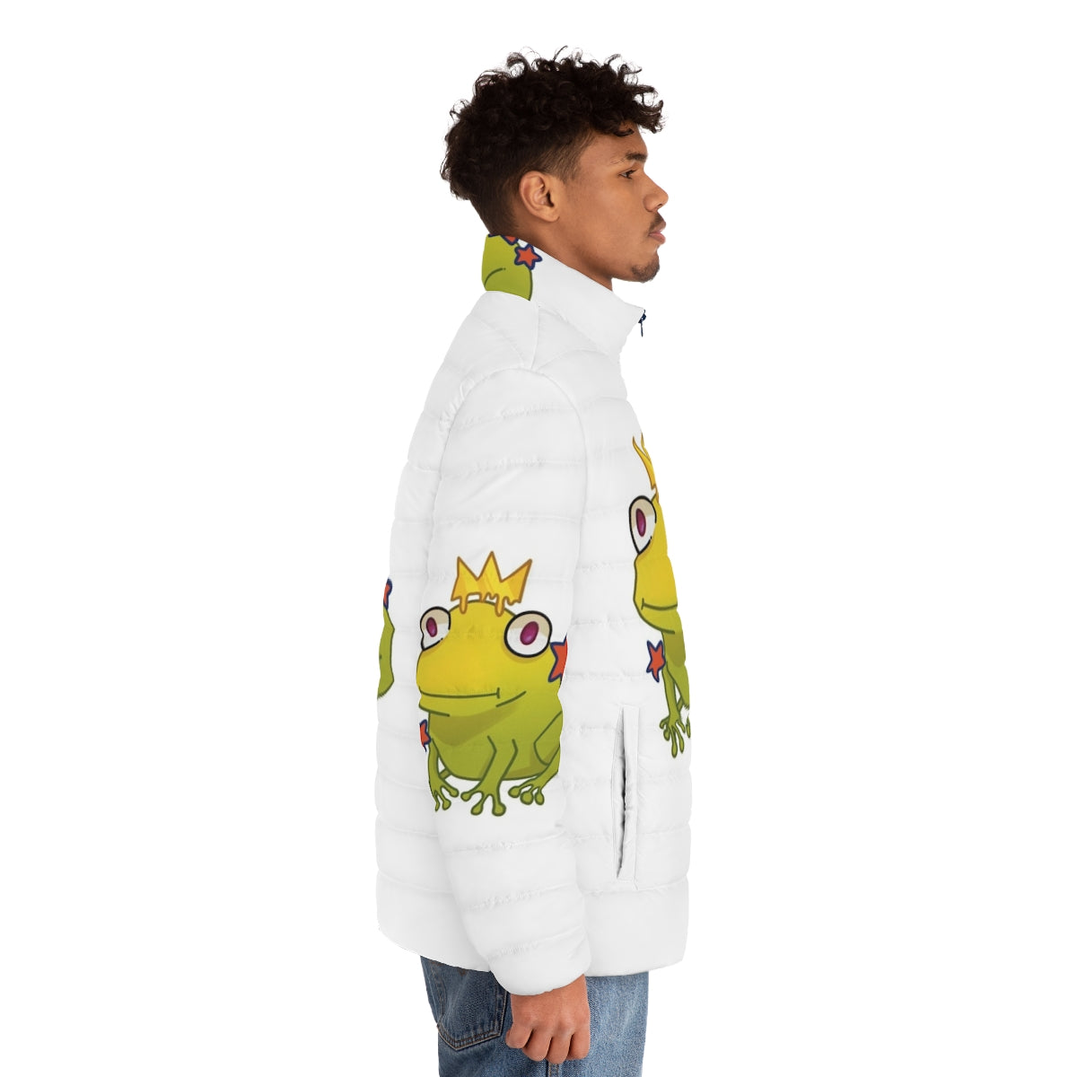 Young Royals Prince Frog Puffer Jacket, featuring a stylish frog design for a royal touch - men side right