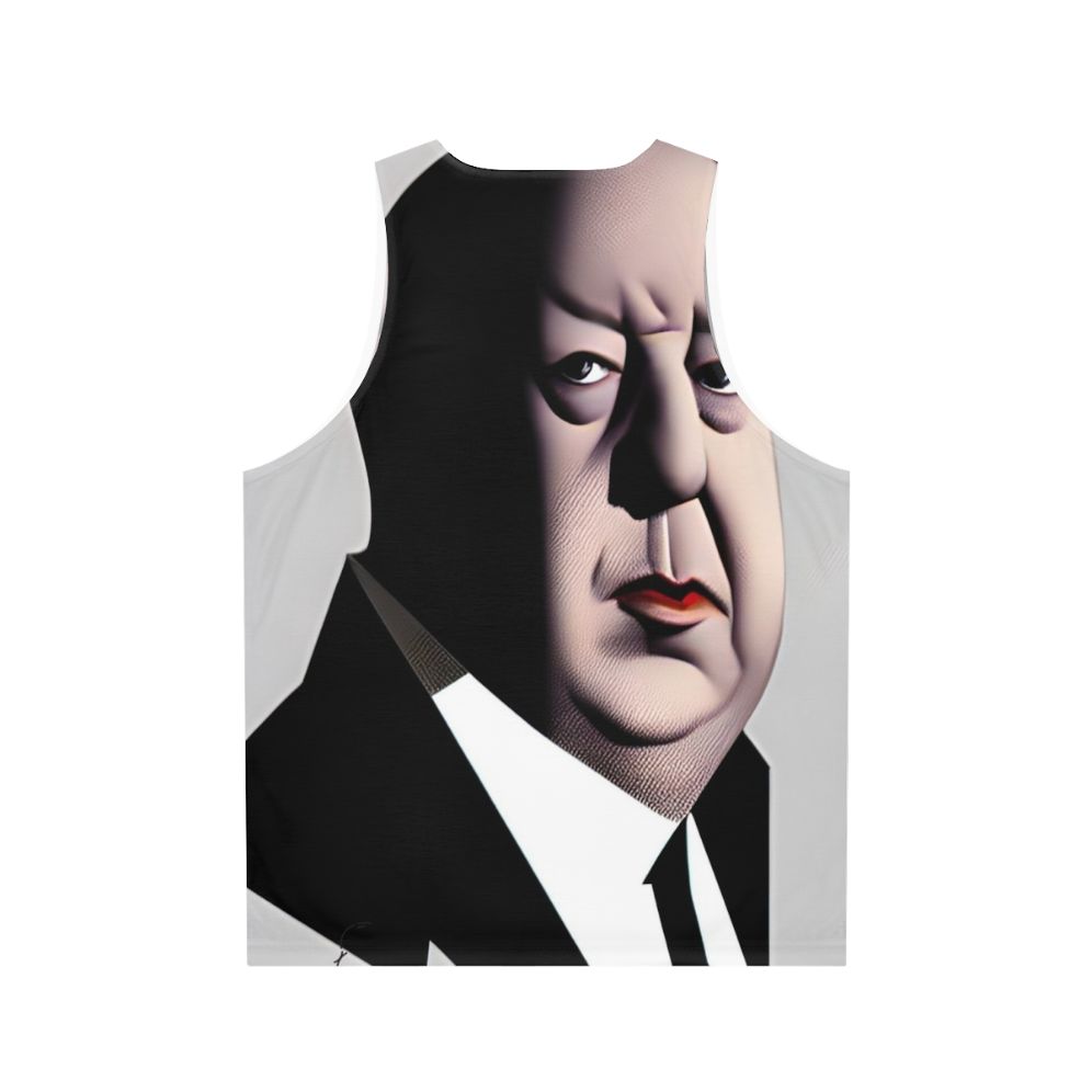 Alfred Hitchcock Inspired Unisex Tank Top - Back