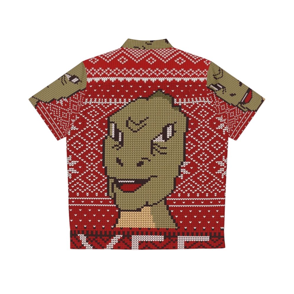 Yee ugly christmas sweater 2019 hawaiian shirt with dinosaur meme design - Back