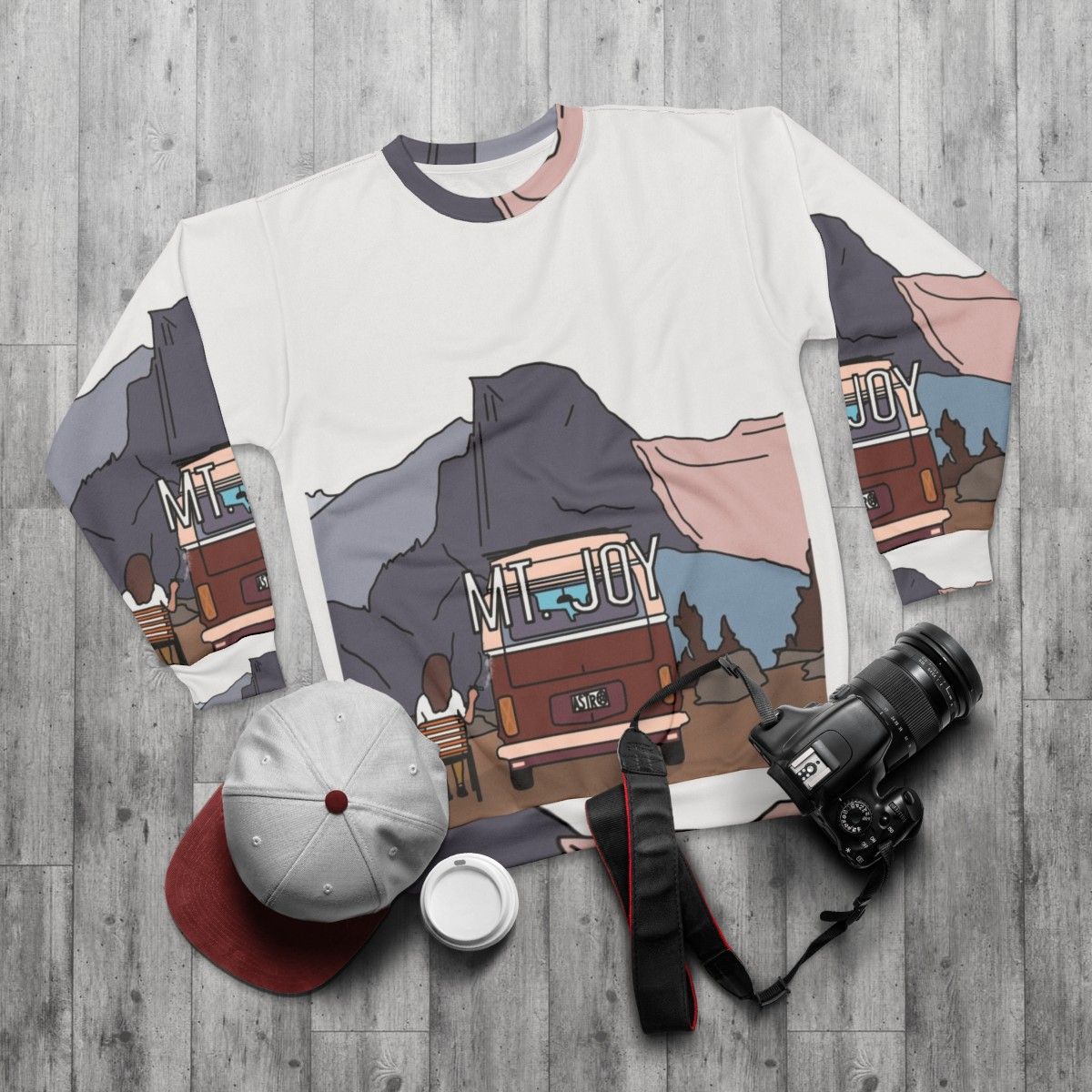 Mt Joy Astrovan Original Artwork Sweatshirt - flat lay