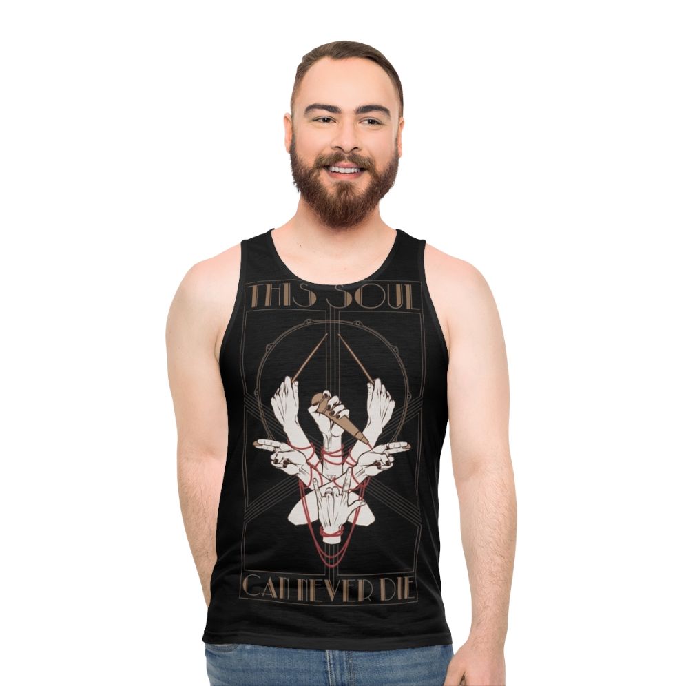 Unisex tank top with mystical art nouveau design - men