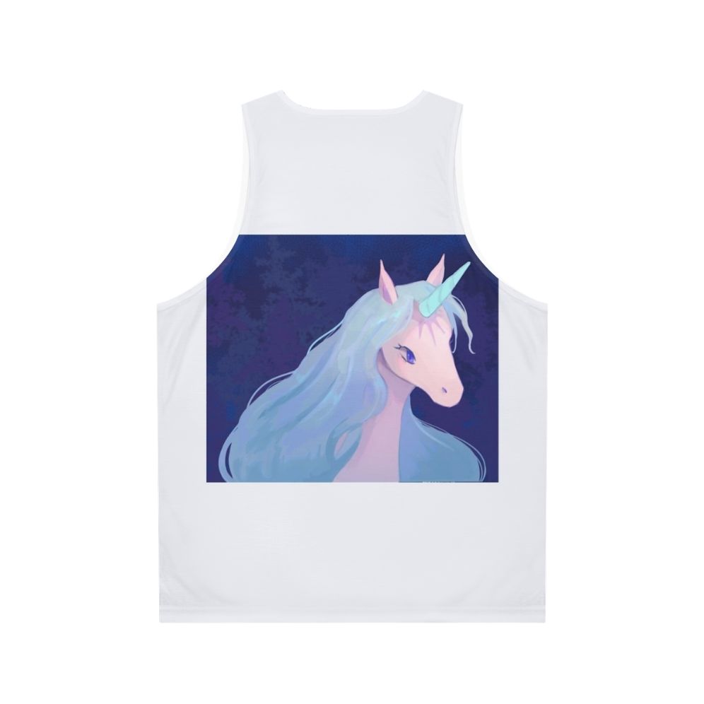 The Last Unicorn fantasy illustration unisex tank top - Back