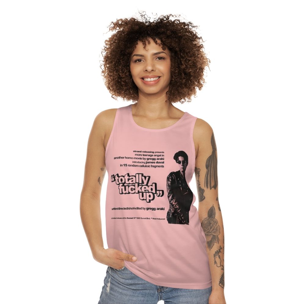 Unisex tank top with '90s cult movie graphic - women