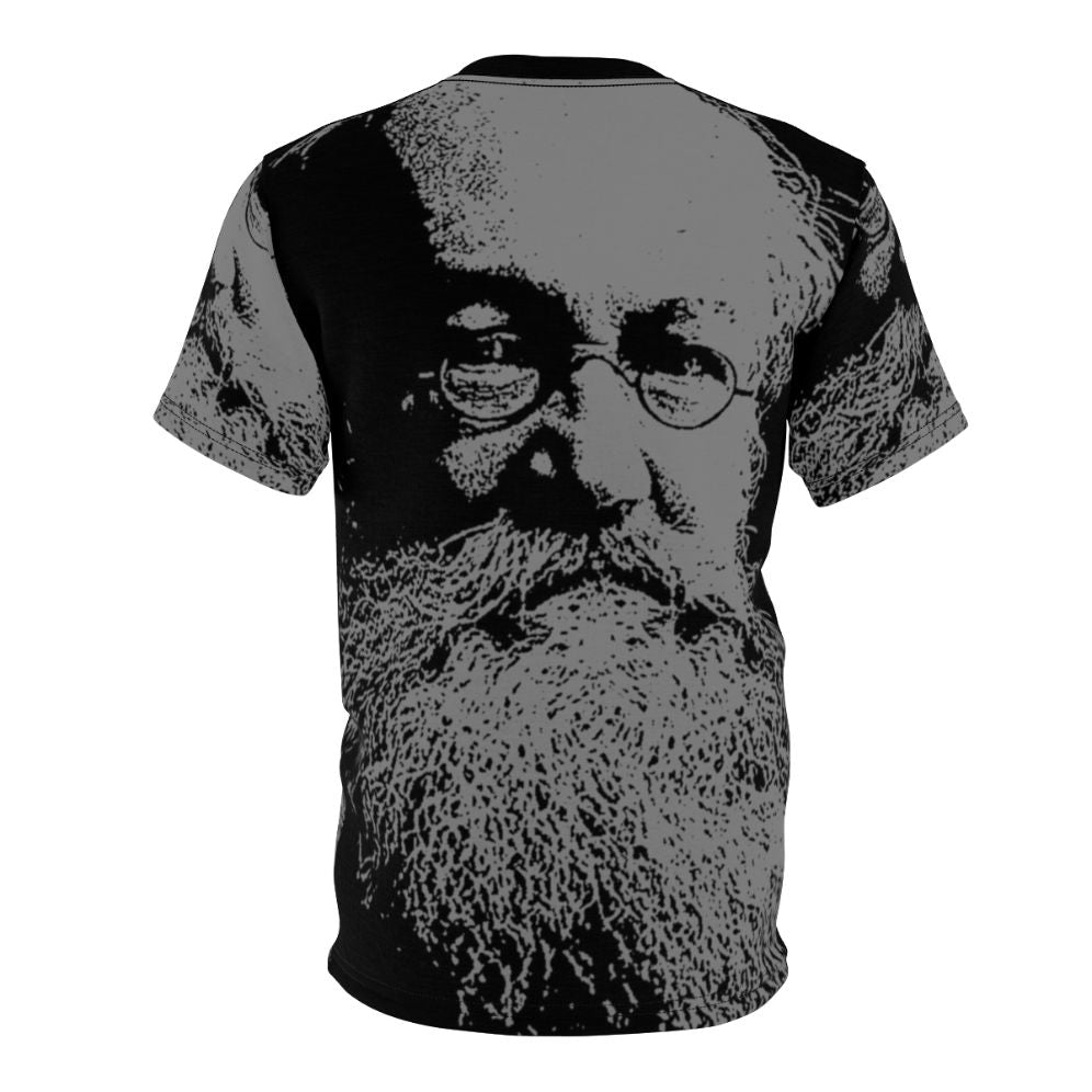 Peter Kropotkin-inspired t-shirt with revolutionary and socialist imagery - Back