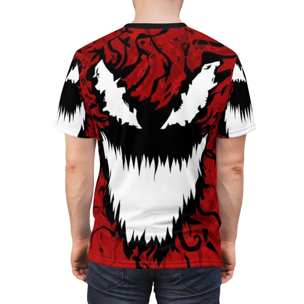 Carnage-themed t-shirt with a bold, all-over print design - men back