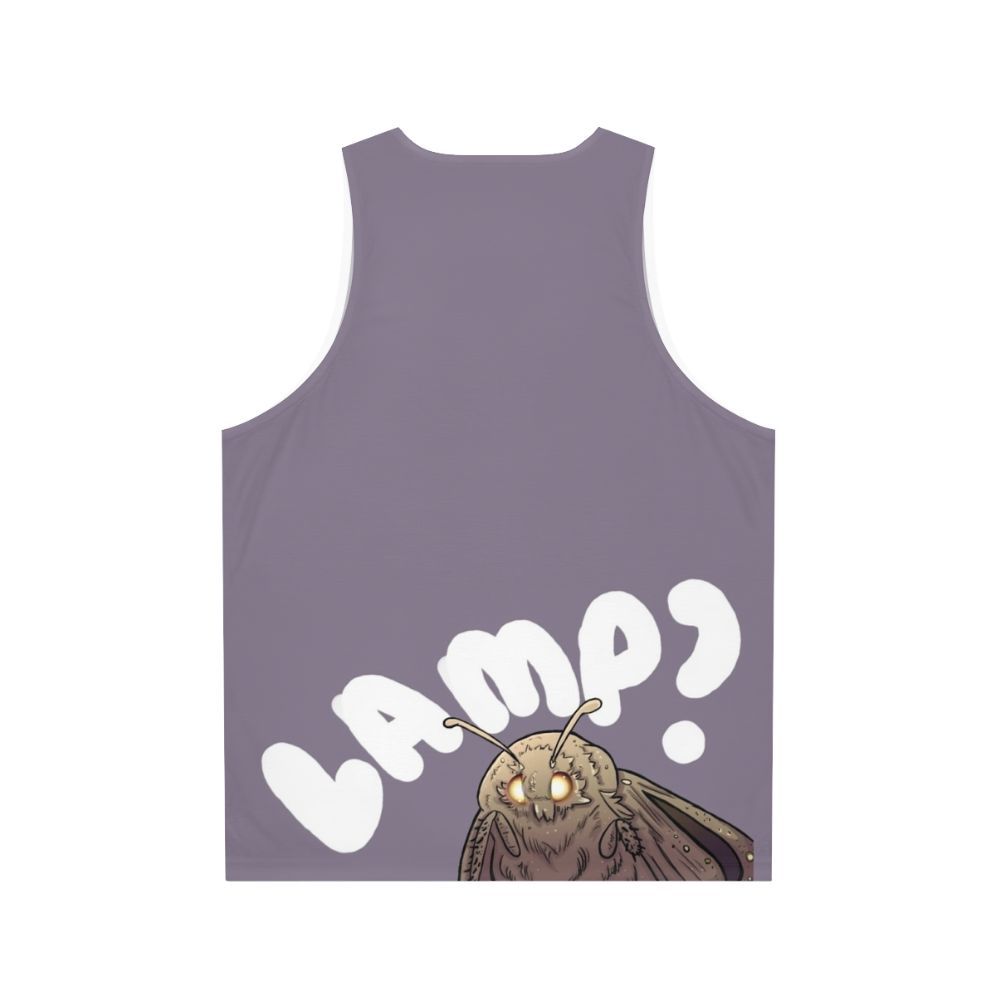 Moth Lamp Meme Unisex Tank Top - Back