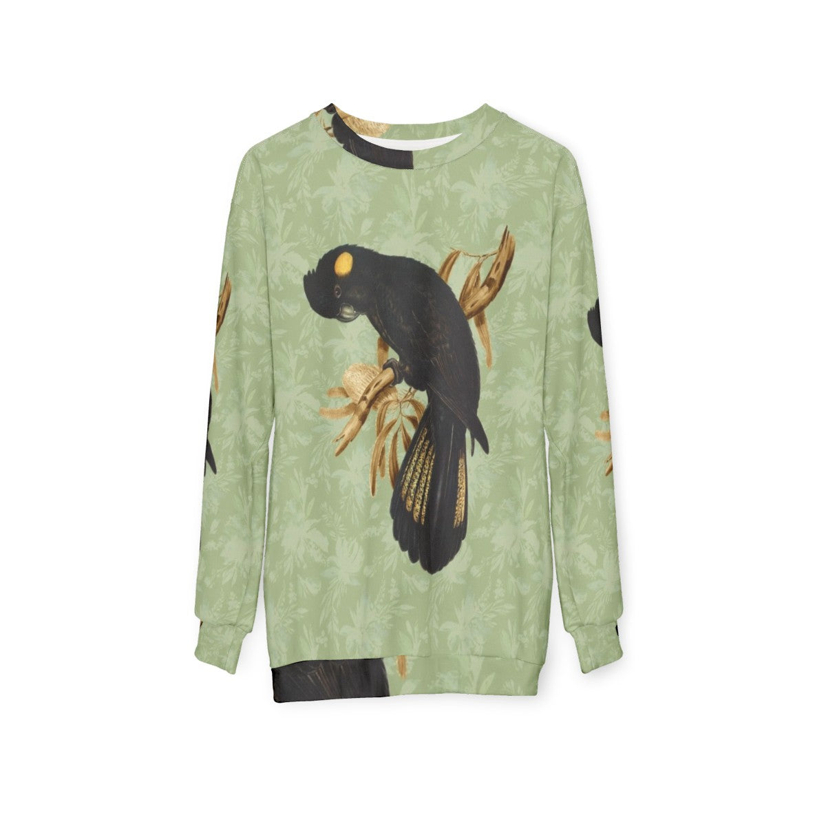 Yellow Tailed Black Cockatoo Sweatshirt - hanging