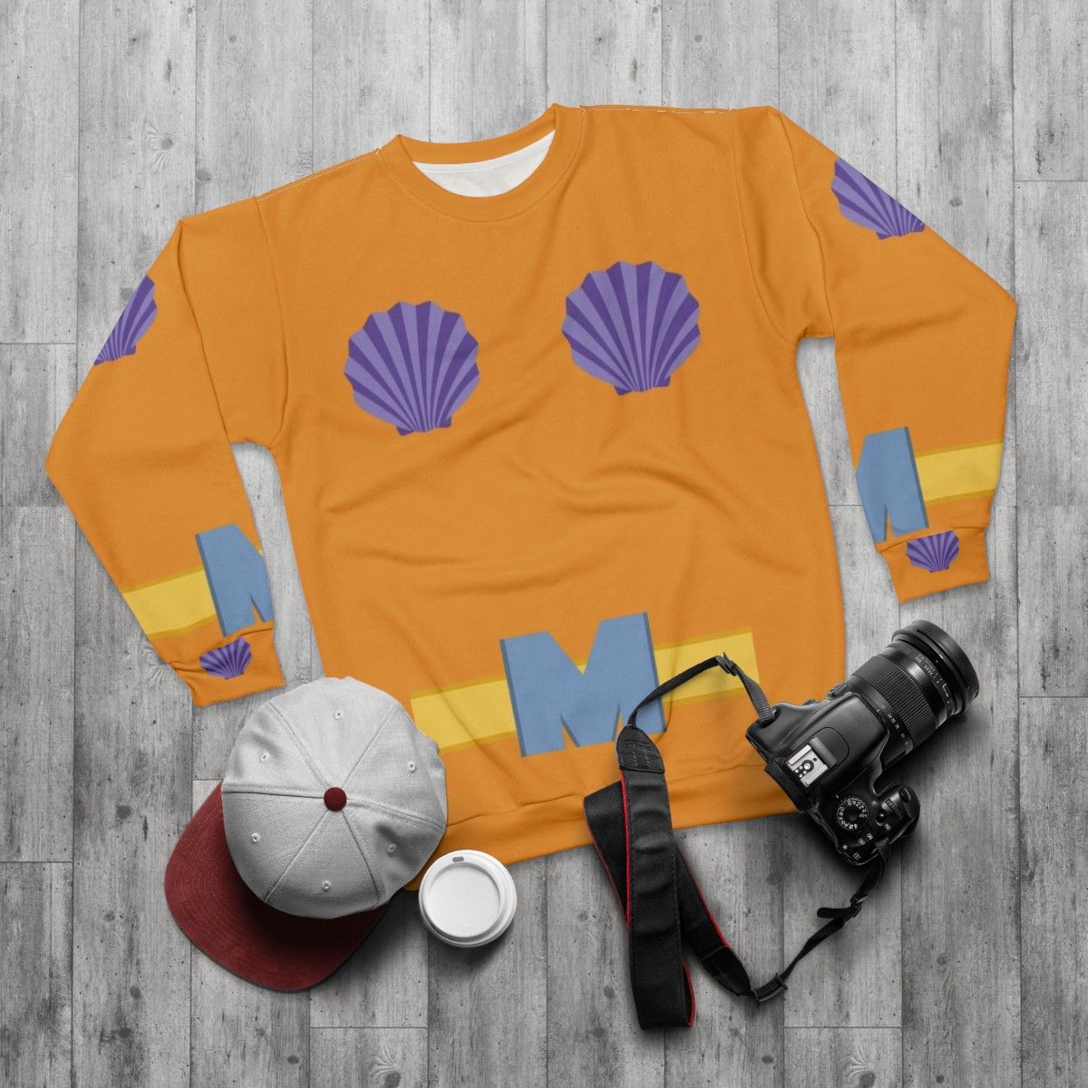 Mermaid Man Spongebob Squarepants Sweatshirt - flat lay