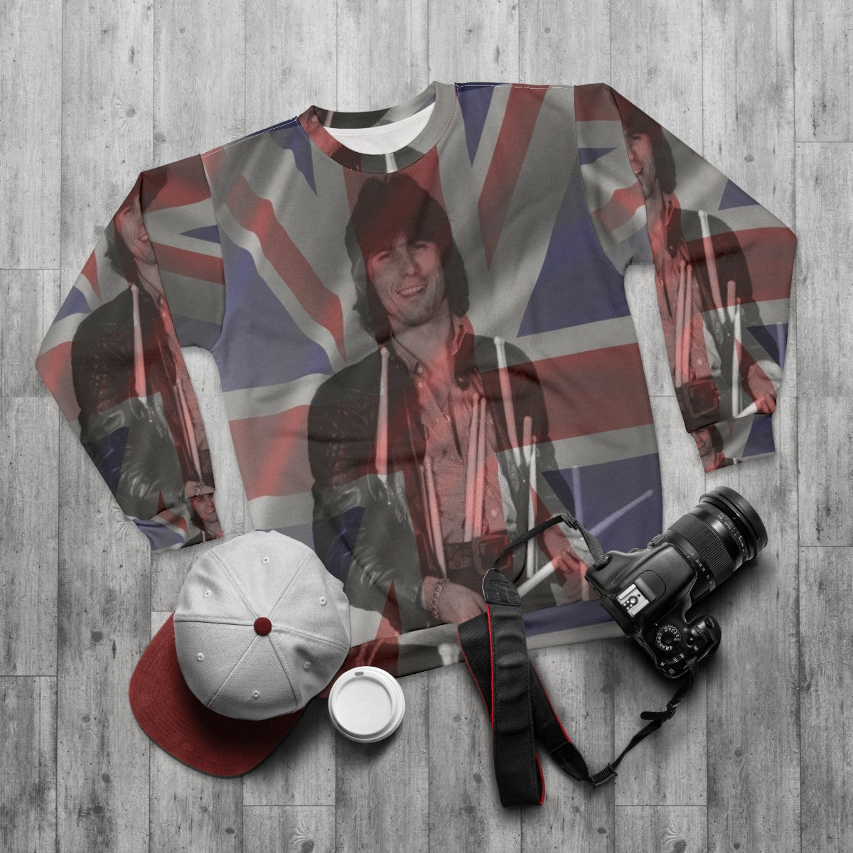 Cozy Powell Union Jack Sweatshirt - flat lay