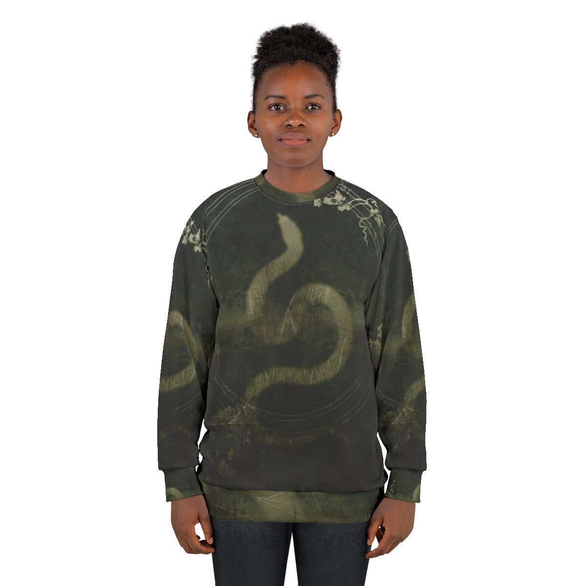 Yggdrasil, the Norse Tree of Life, printed on a cozy sweatshirt - women