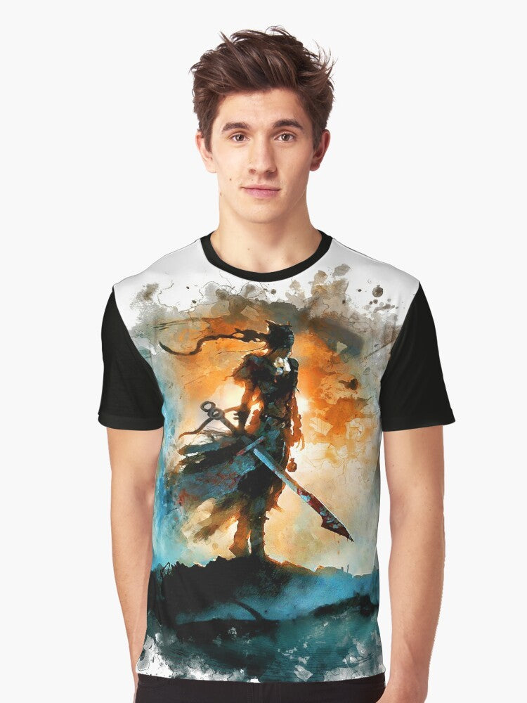 Hellblade: Senua's Sacrifice Graphic T-Shirt featuring Norse mythology inspired design - Men