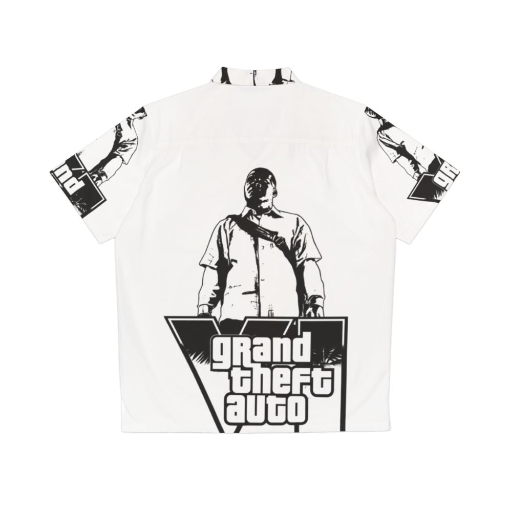 Grand Theft Auto V Hawaiian Shirt with Tropical GTA Inspired Design - Back