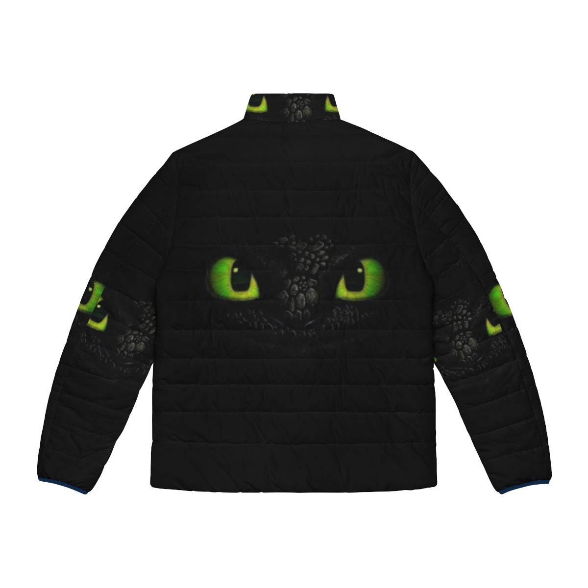 Toothless night fury puffer jacket from How to Train Your Dragon - Back