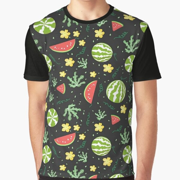 Vibrant watermelon graphic printed on a high-quality t-shirt