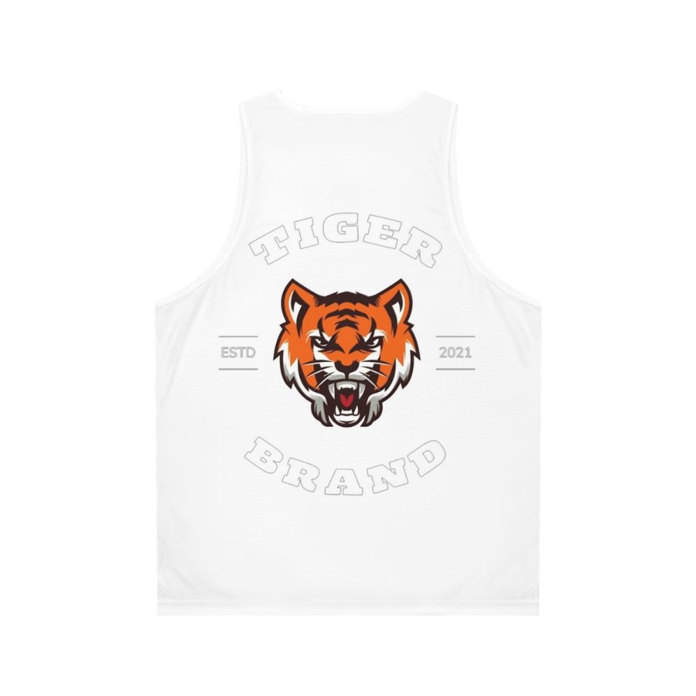 Colorful tiger print unisex tank top - Back