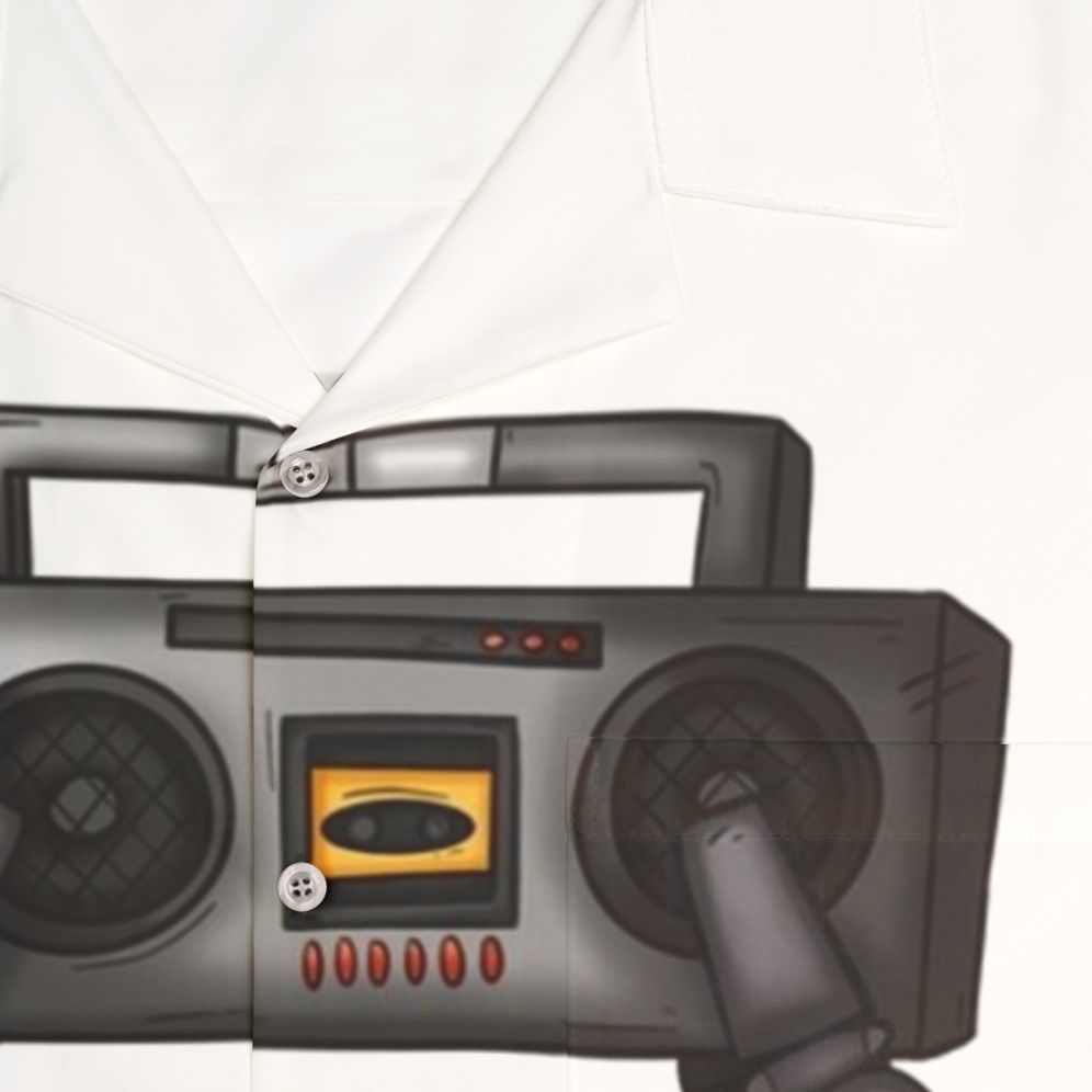 Borderlands Claptrap Boombox Hawaiian Shirt - Detail