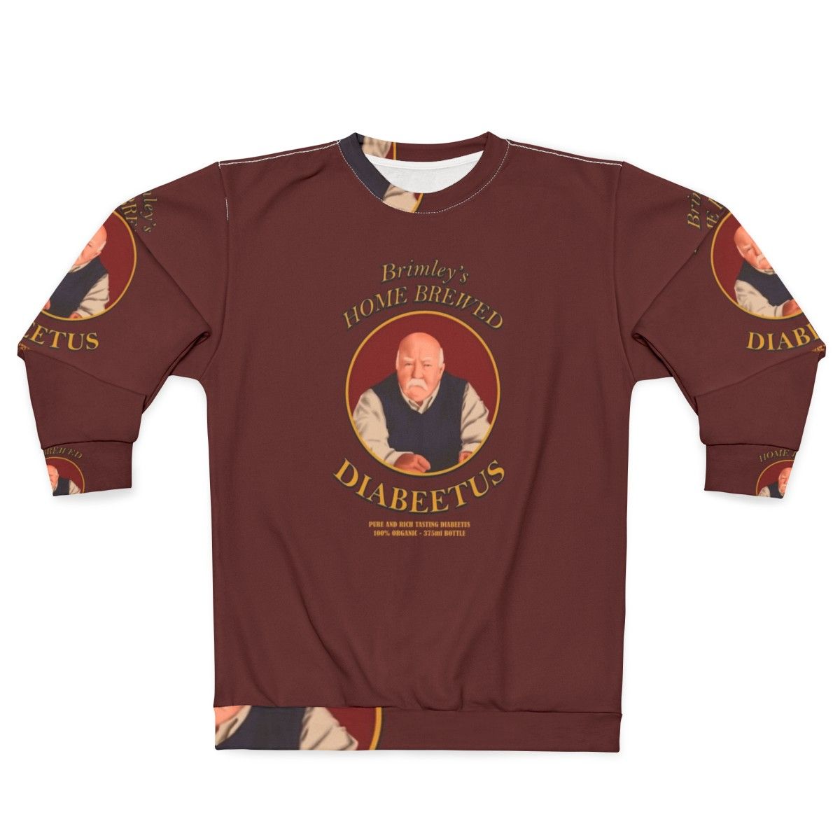 Diabeetus Retro Sweatshirt with Wilfred Brimley Design