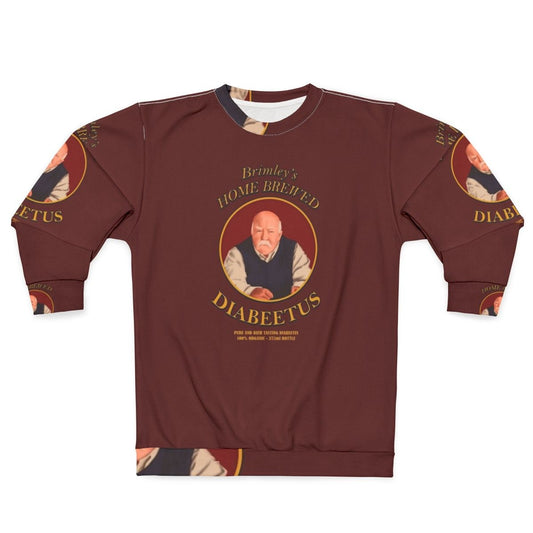 Diabeetus Retro Sweatshirt with Wilfred Brimley Design