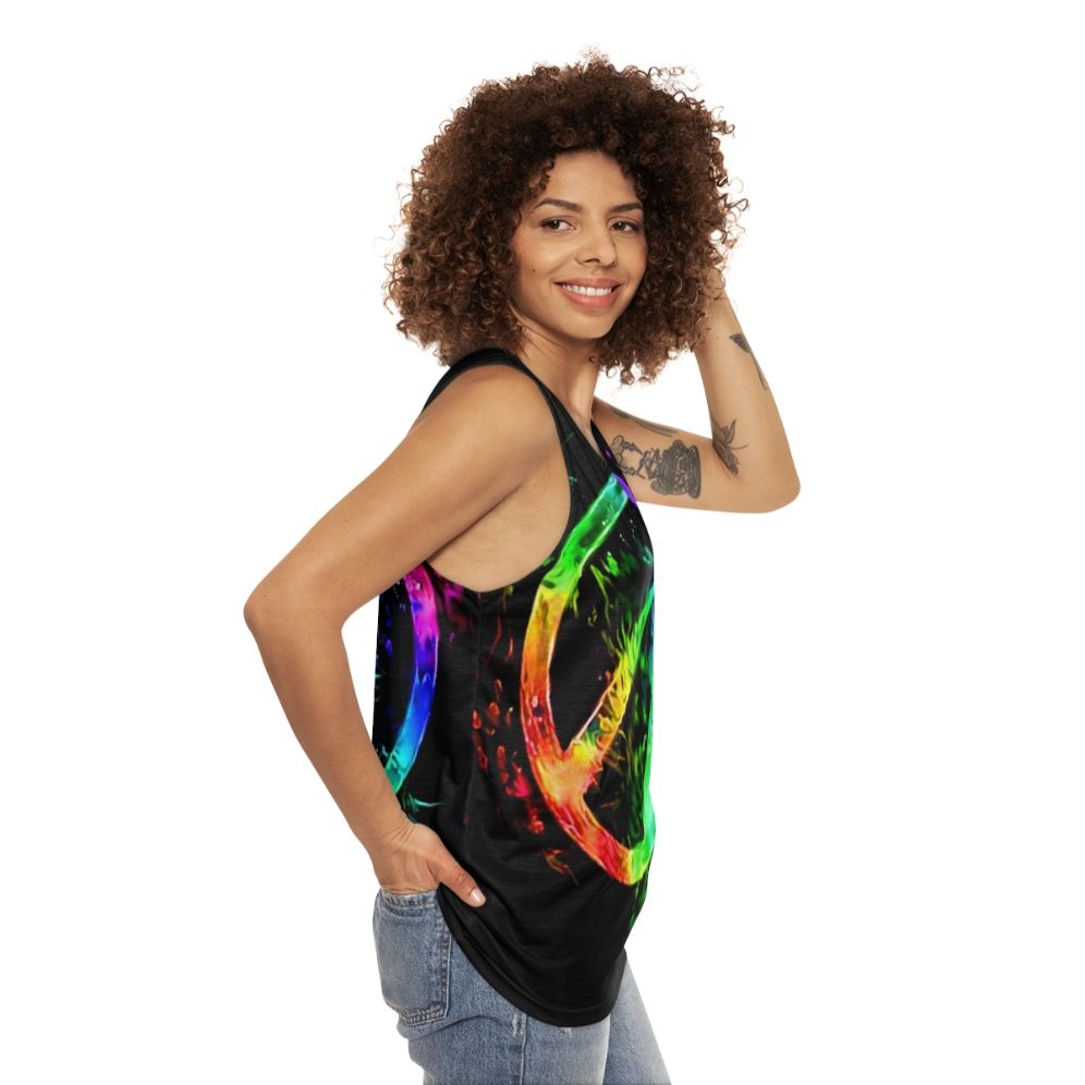 Borderlands Vaulthunter Neon Splash Unisex Tank Top - women side