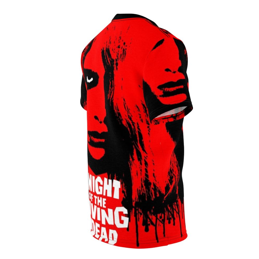 Retro-style t-shirt with a Night of the Living Dead inspired zombie design - men right