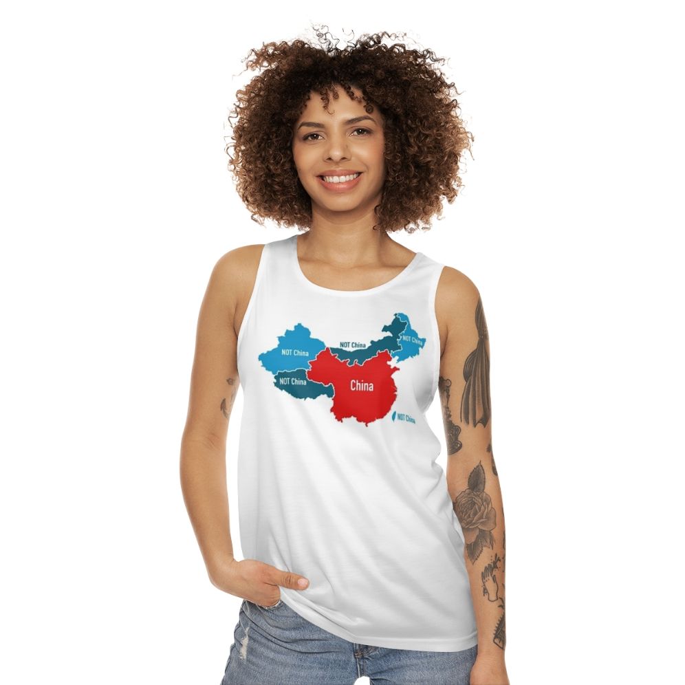 Unisex anti-CCP political statement tank top - women