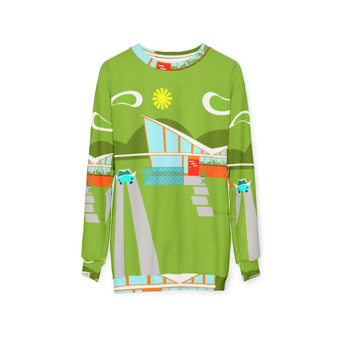 Retro Palm Springs House Sweatshirt - hanging