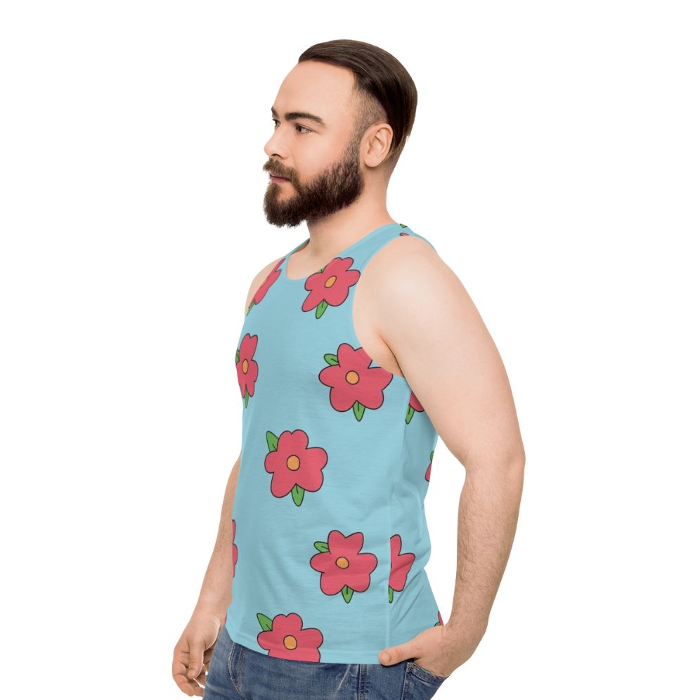 Unisex Floral Homer Simpson The Simpsons Tank Top - men side