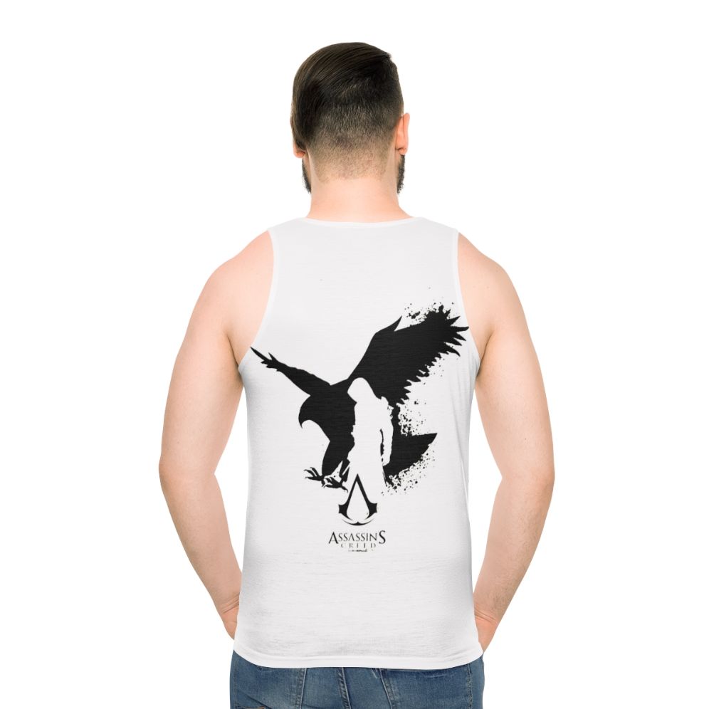 Assassin's Creed unisex tank top with game characters - men back