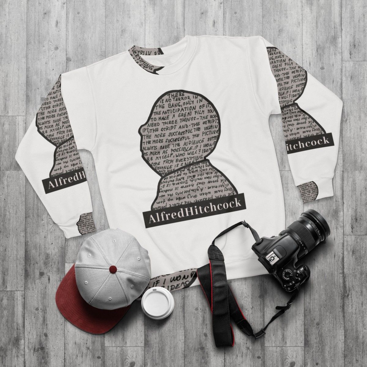 Alfred Hitchcock Grey Sweatshirt - flat lay