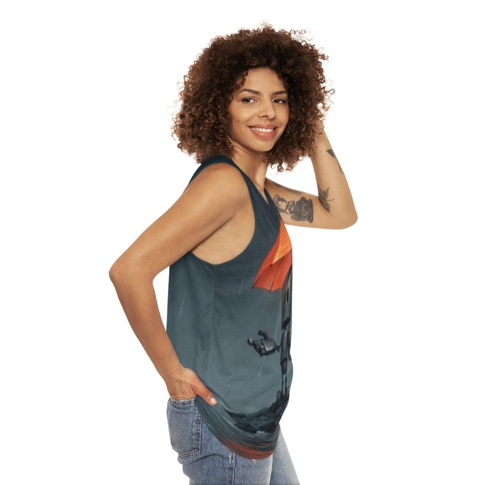 Rainy season unisex tank top - women side