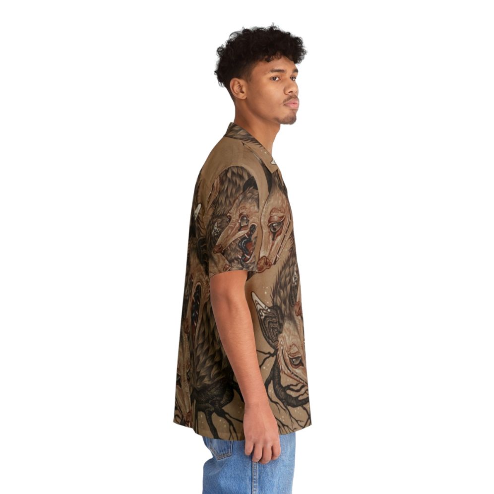 Surreal Possum Hawaiian Shirt with a fantasy animal design - People Pight