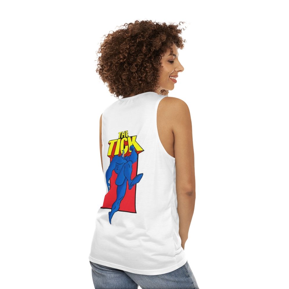 The Tick Cartoon Unisex Tank Top - women back