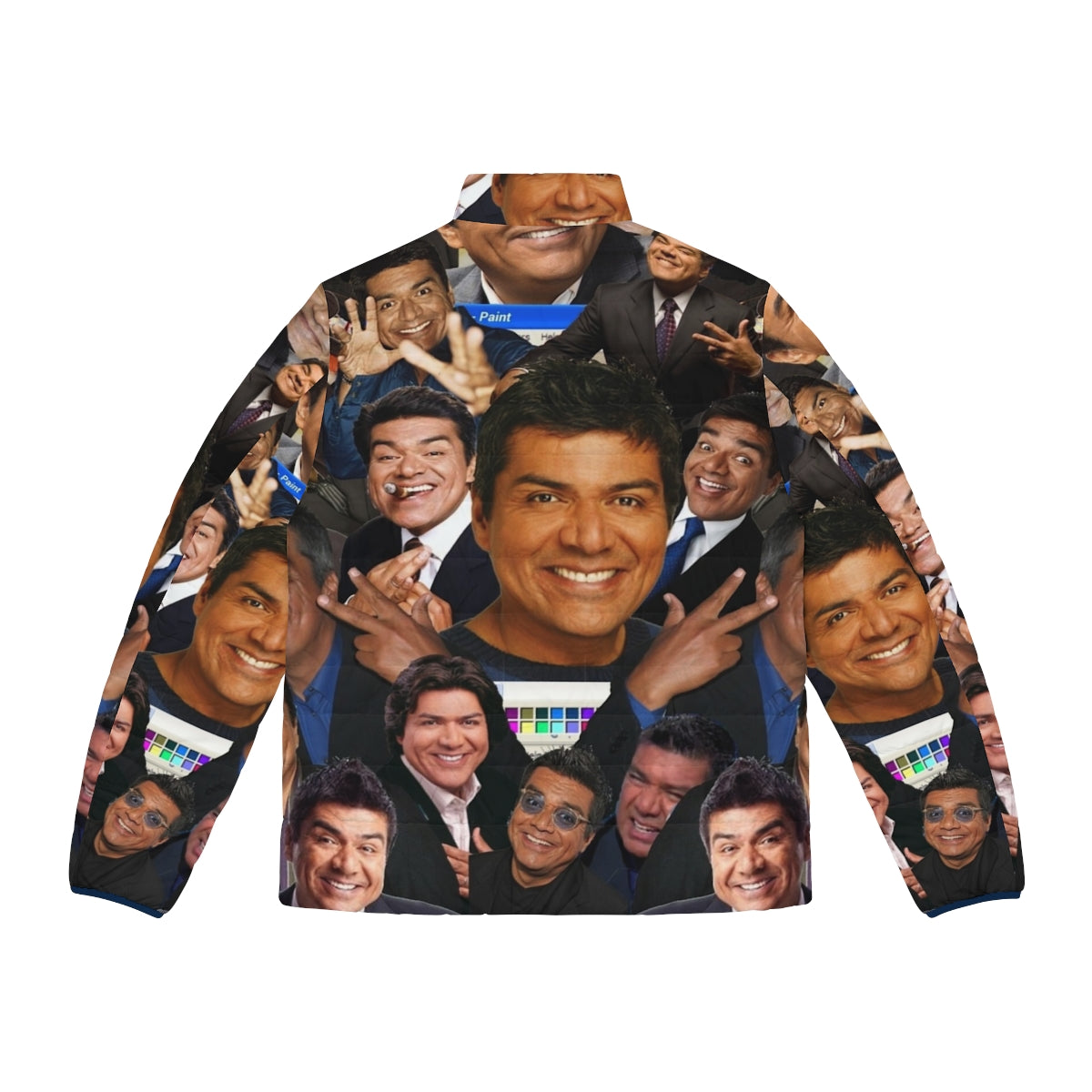 George Lopez 3.0 Puffer Jacket with Vaporwave and Windows XP inspired graphics - Back