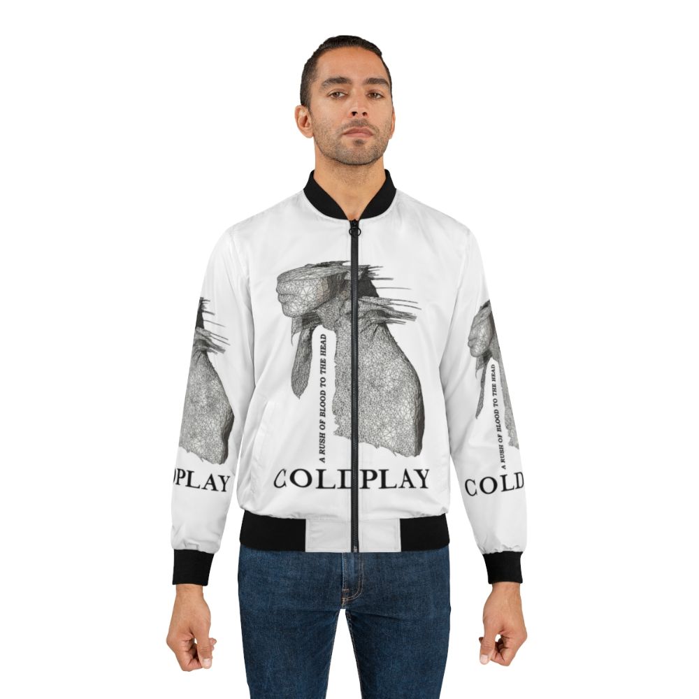 Coldplay Bomber Jacket with Band Logo - Lifestyle