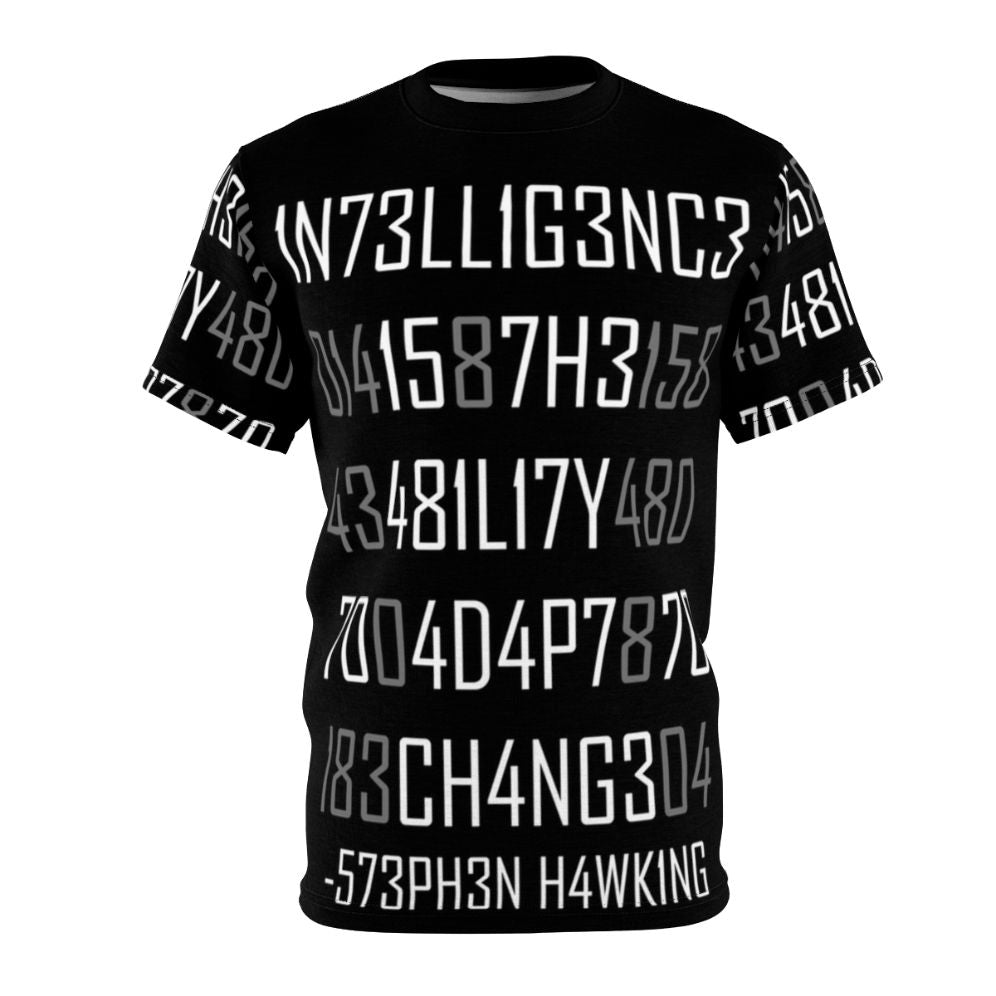 Encoded Reversed AOP T-Shirt with Adapt or Die Inspired Design