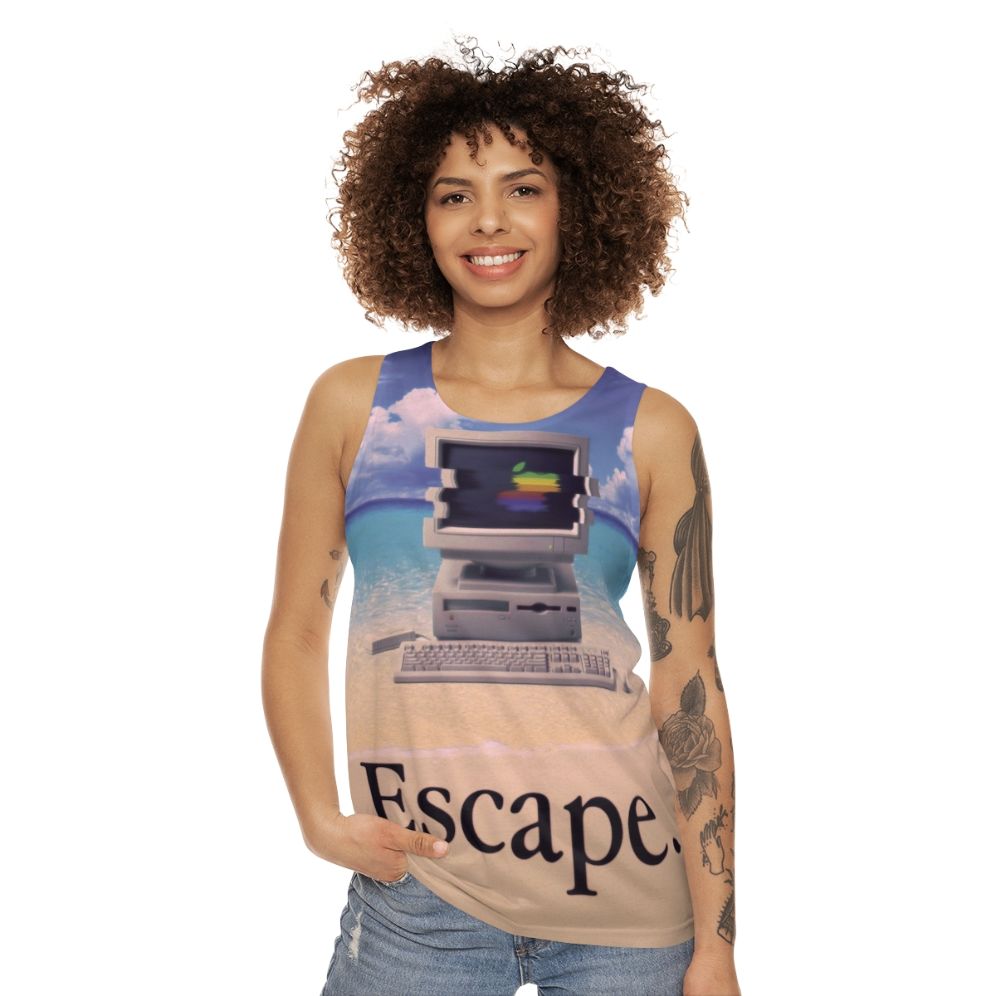 Vaporwave Macintosh Unisex Tank Top - women