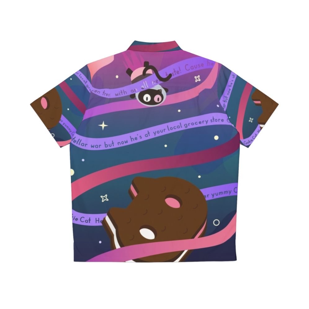 Cosmic Cookie Cat Hawaiian Shirt - Back