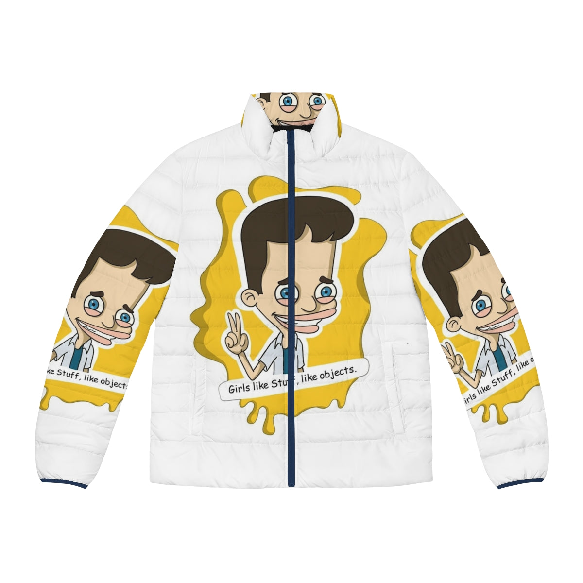 Big Mouth Netflix Puffer Jacket featuring Nick from the popular Netflix series